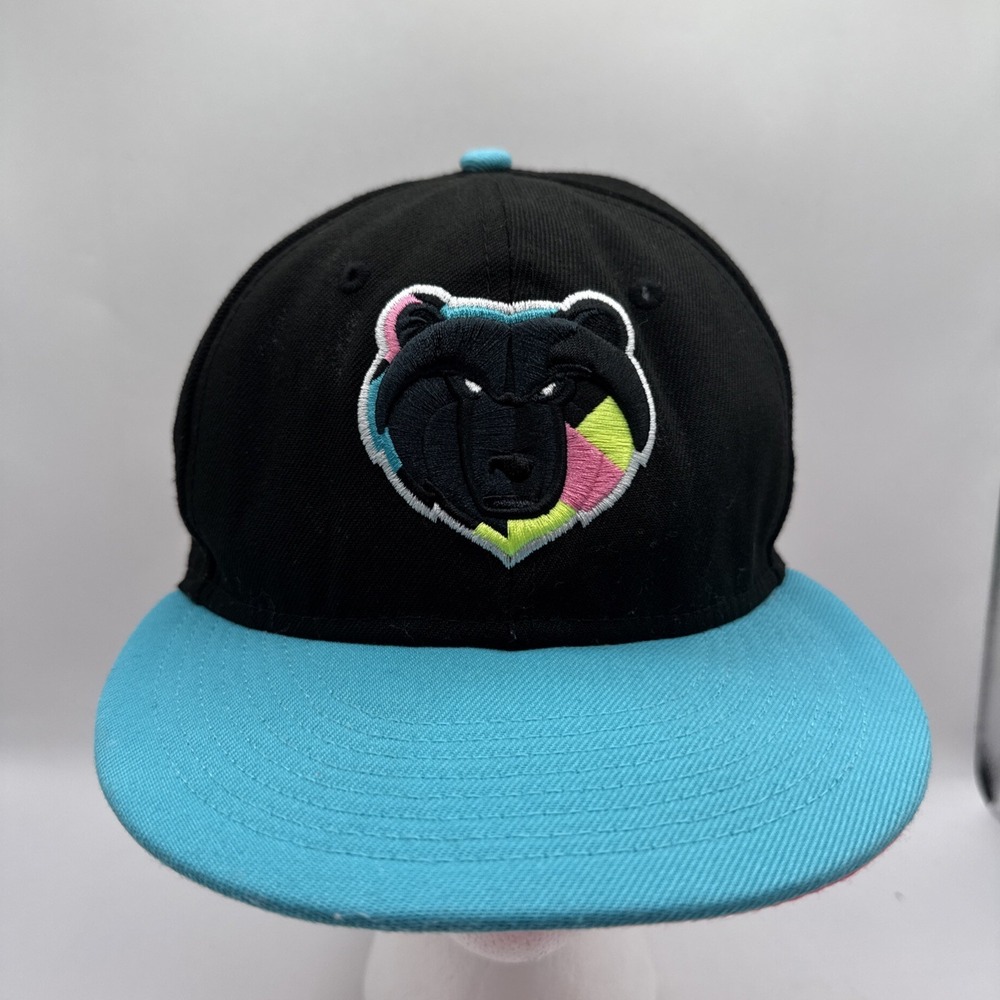 Memphis Grizzlies New Era Black Teal Two-Tone Color 59FIFTY Fitted Hat 7 1/4